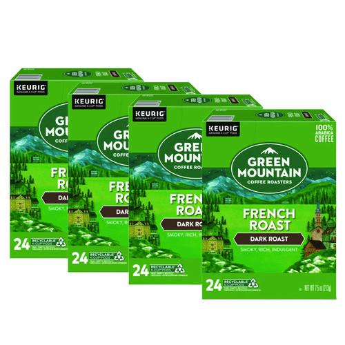Green Mountain Coffee French Roast Coffee K-Cups, 96/Carton