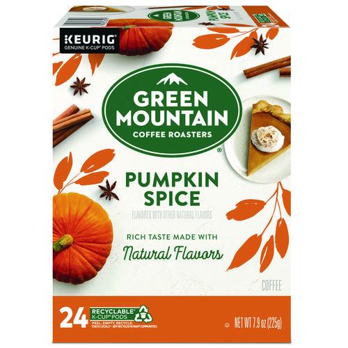 Green Mountain Coffee Fair Trade Certified Pumpkin Spice Flavored Coffee K-Cups, 24/Box