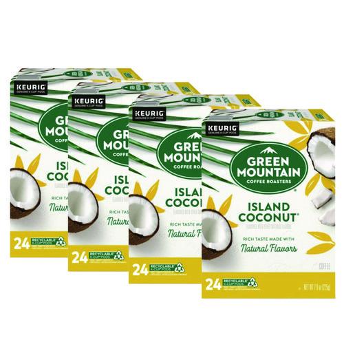 Green Mountain Coffee Island Coconut Coffee K-Cup Pods, 96/Carton
