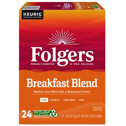 Folgers Breakfast Blend Coffee K-Cups, 24/Box