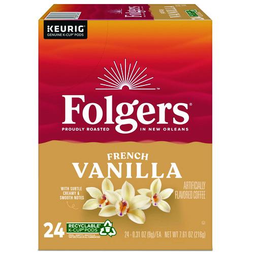 Folgers French Vanilla Coffee K-Cups, 24/Box