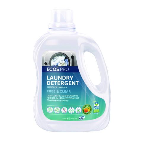 ECOS PRO Laundry Detergent Liquid, Free and Clear Scent, 170 oz Bottle