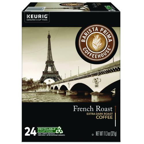 Barista Prima Coffeehouse French Roast K-Cups Coffee Pack, 24/Box