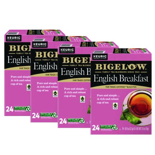 Bigelow English Breakfast Tea K-Cups, 24/Box, 4 Box/Carton