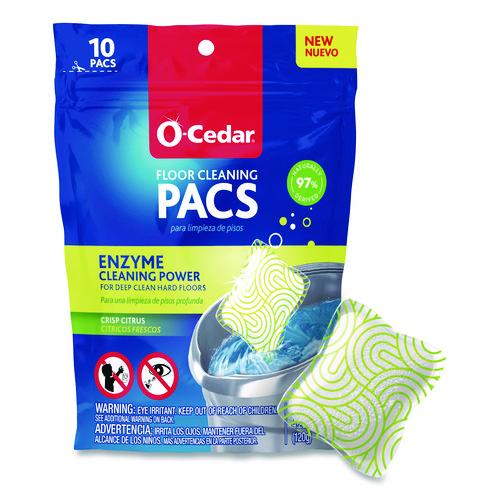 O-Cedar Cleaning PACS, Crisp Citrus Scent, 10/Pack, 8 Packs/Carton