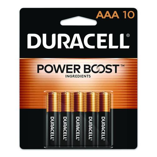 Duracell POWER BOOST Coppertop Alkaline AAA Batteries, 10/Pack
