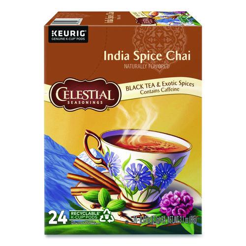 Celestial Seasonings India Spice Chai Tea K-Cups, 24/Box