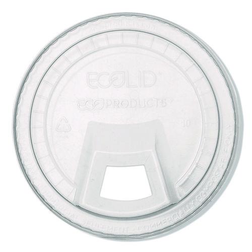 Eco-Products GreenStripe Cold Cup Sip Lids, Fits 9 oz/12 oz to 24 oz Cold Cups, Plastic, Clear, 1,000/Carton