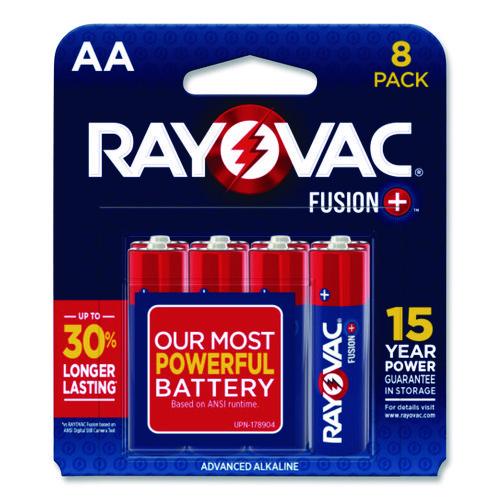 Rayovac Fusion Performance Alkaline AA Batteries, 8/Pack