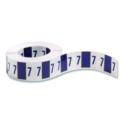 Smead Numerical End Tab File Folder Labels, 7, 1 x 1.25, White, 500/Roll