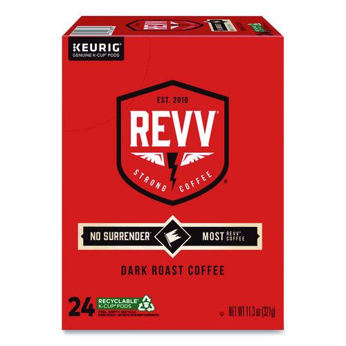 revv NO SURRENDER K-Cup, Dark Roast, K-Cup, 24/Box