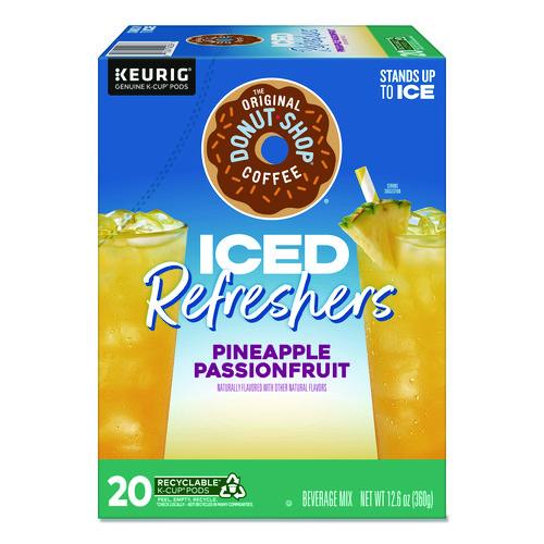 The Original Donut Shop ICED Refreshers K-Cup Pods, Pineapple Passion Fruit, 20/Box