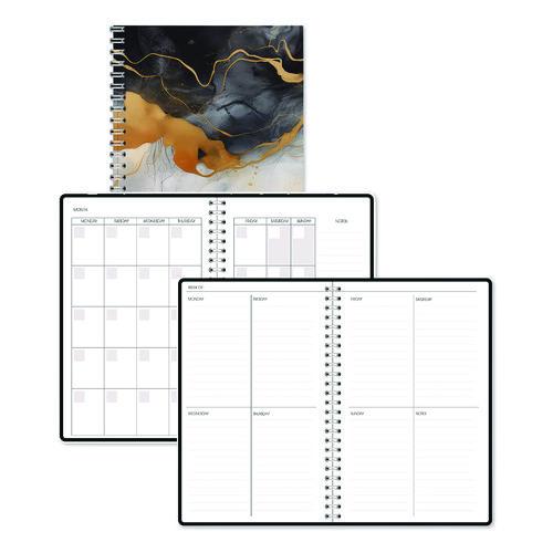 House of Doolittle Recycled Non-Dated Monthly/Weekly Planner, Gold and Smoke, Multicolor Cover, Undated