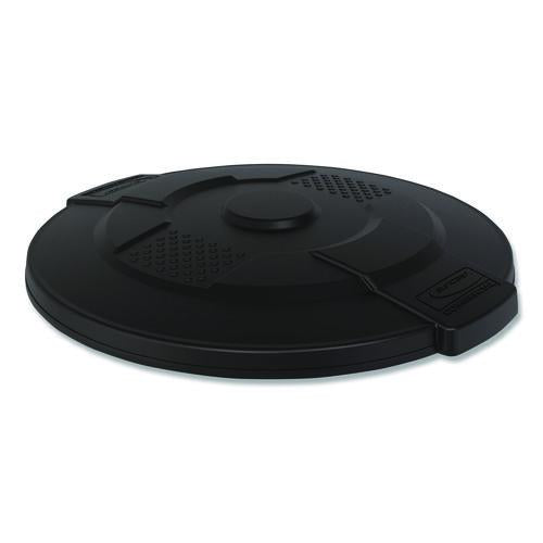 Suncast Commercial Utility Trash Can Lid for 44 gal Trash Can, 24.88" Diameter x 3", Black