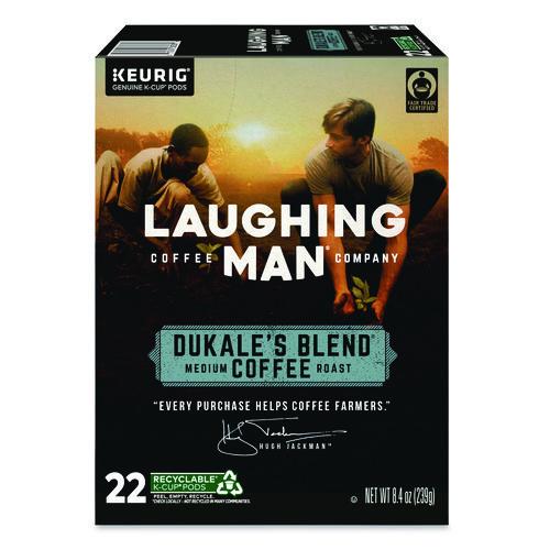 Laughing Man Coffee Company Dukale's Blend K-Cup Pods, 22/Box