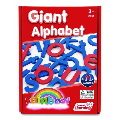 Junior Learning Inc Rainbow Giant Alphabet, Lowercase Letters, +/- 3" Tall, Blue Consonants, Red Vowels, 26 Pieces
