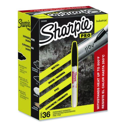 Sharpie Industrial Permanent Marker Value-Pack, Fine Bullet Tip, Black