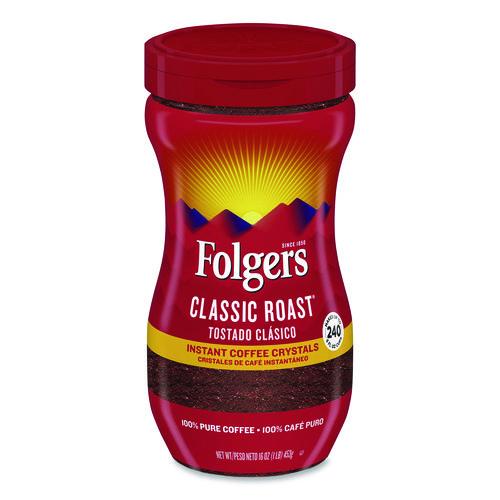 Folgers Classic Roast Instant Coffee, 16 oz Jar
