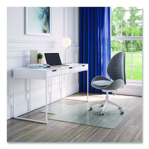 deflecto OceanMat Hard Floor Chair Mat for Hard Floors, Rectangular with Lip, Straight Edges, 36" x 48", Clear