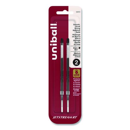 uniball Refill for JetStream RT Pens, Bold Conical Tip, Black Ink, 2/Pack