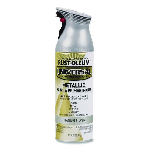 Rust-Oleum Universal Premium Spray Paint, Metallic Silver, 12 oz Aerosol Can