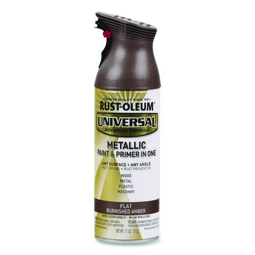 Rust-Oleum Universal Premium Spray Paint, Flat Amber, 12 oz Aerosol Can