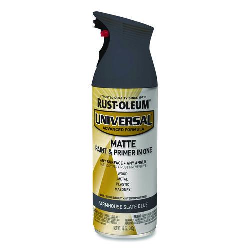 Rust-Oleum Universal Premium Spray Paint, Matte Slate Blue, 12 oz Aerosol Can