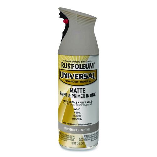 Rust-Oleum Universal Premium Spray Paint, Matte Greige, 12 oz Aerosol Can