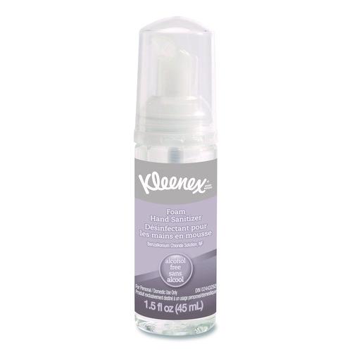 Kleenex Alcohol-Free Foam Hand Sanitizer, 1.5 oz Pump Bottle, Unscented