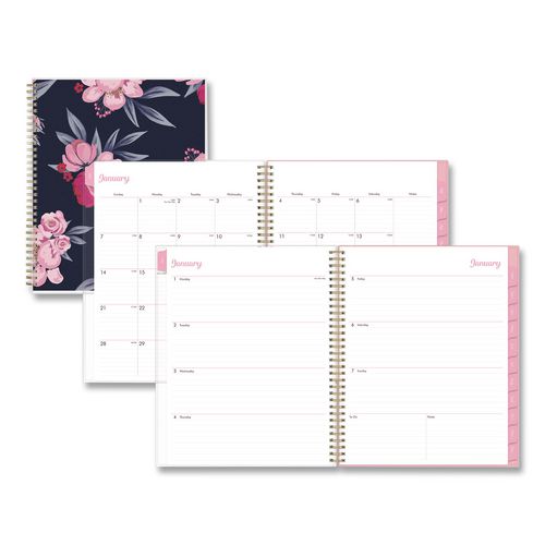Blue Sky Mimi Pink Weekly/Monthly Planner, Floral Artwork, 11 x 8.5, Pink/Blue/Rose Cover, 12-Month (Jan to Dec): 2026