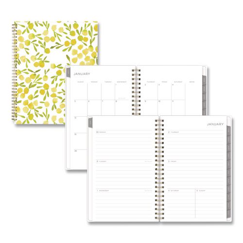 Blue Sky Mimosa Weekly/Monthly Planner, 8 x 5, Lemon Artwork, Yellow/Green/White Cover, 12-Month (Jan to Dec): 2026