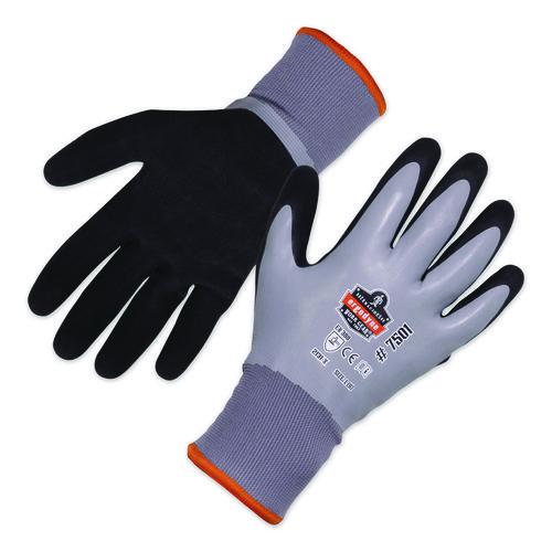 ergodyne ProFlex 7501 Coated Waterproof Winter Gloves, EN388: 2131X, 11" Long, Gray, Pair