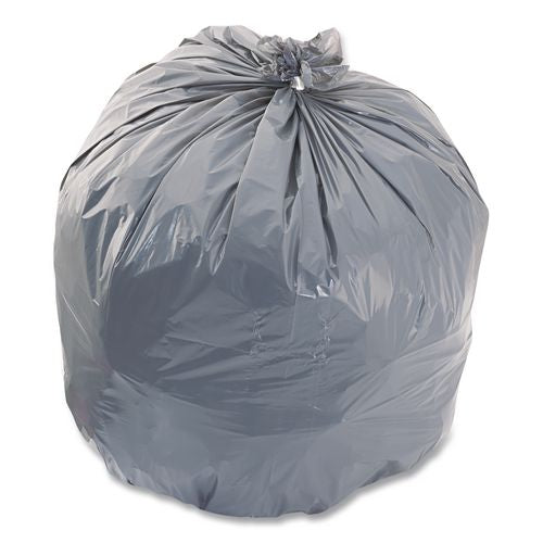 Heritage Linear Low-Density Can Liners, 45 gal, 1.1 mil, 40" x 46", Gray, Flat Pack, 125/Carton