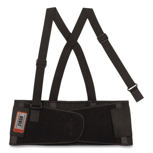 ergodyne ProFlex 1650 Economy Elastic Back Support Brace, Large, 34" to 38" Waist, Black