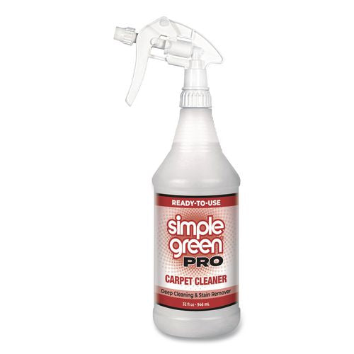 Simple Green Pro Carpet Cleaner Ready-To-Use, Unscented, 32 oz Spray Bottle, 12/Carton