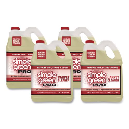Simple Green Pro Carpet Cleaner, Unscented, 1 gal Bottle, 4/Carton