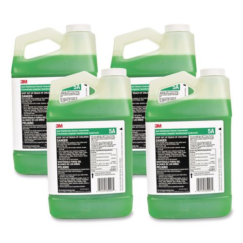 3M Quat Disinfectant Cleaner Concentrate, 0.5 gal Bottle, 4/Carton