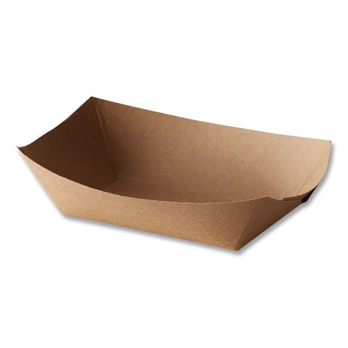 Bagcraft EcoCraft Food Trays, 3 lb Capacity, Natural, Paper, 500/Carton