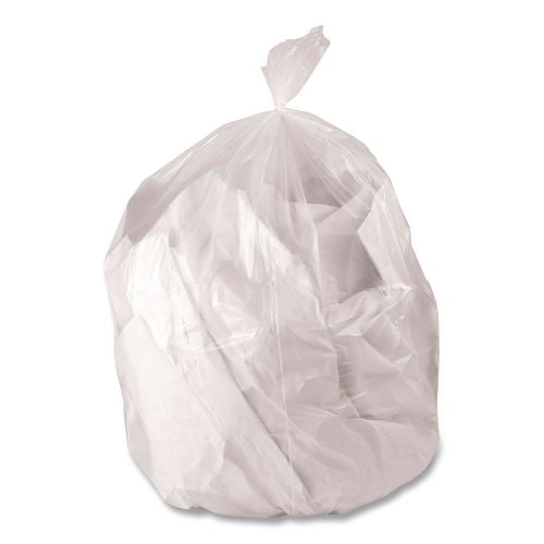Heritage Linear Low-Density Can Liners, 33 gal, 1.5 mil, 34 x 44, Clear, 100/Carton