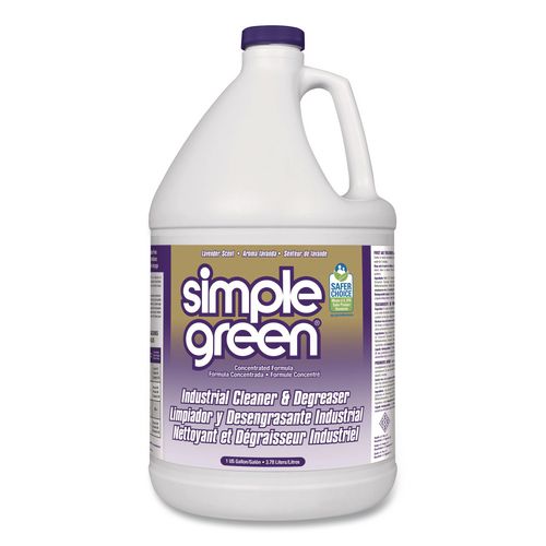 Simple Green Industrial Cleaner and Degreaser, Lavender Scent, 1 gal Bottle, 6/Carton