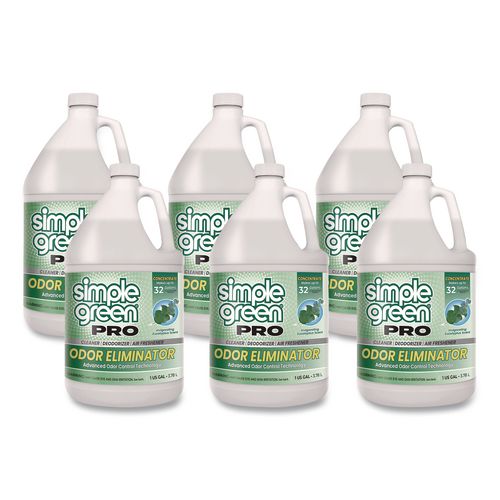 Simple Green Pro Odor Eliminator, Eucalyptus Scent, 1 gal Bottle, 6/Carton
