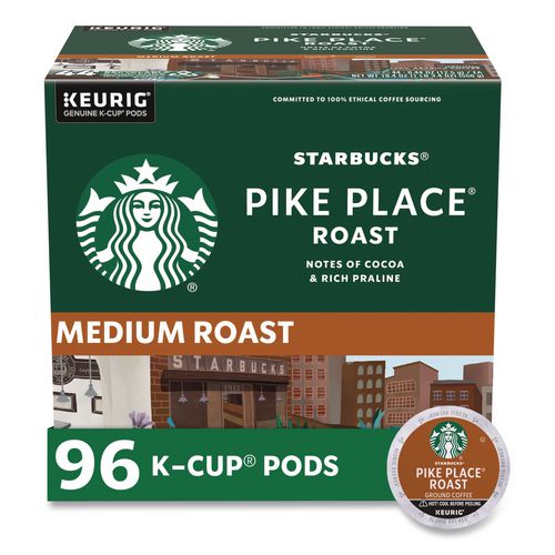 Starbucks Pike Place Coffee K-Cups Pack, 24/Box, 4 Box/Carton