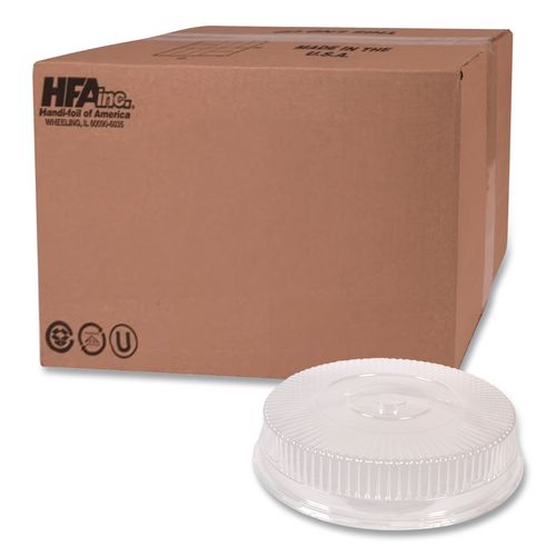 HFA Plastic Dome Lid, 8.25" Diameter x 0.88" h, Clear, 500/Carton