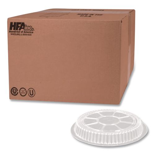HFA Plastic Dome Lids, Fits Round Pan 2046, 9" Diameter x 0.88" h, Clear, 500/Carton