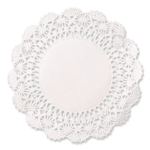 Hoffmaster Cambridge Lace Doilies, Round, 12", White, 1,000/Carton