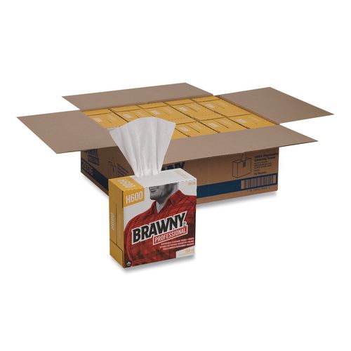 Brawny Professional Lightweight Disposable Shop Towels, 9.1 x 12.5, White, 2,000/Carton