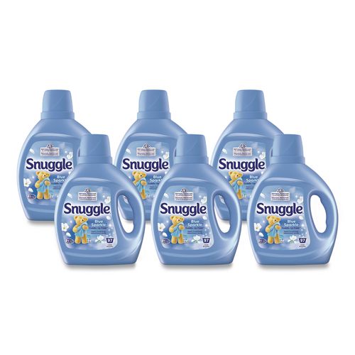 Snuggle Blue Sparkle Cuddle-Up Fresh Liquid Fabric Conditioner, 66 oz Bottle, 6/Carton