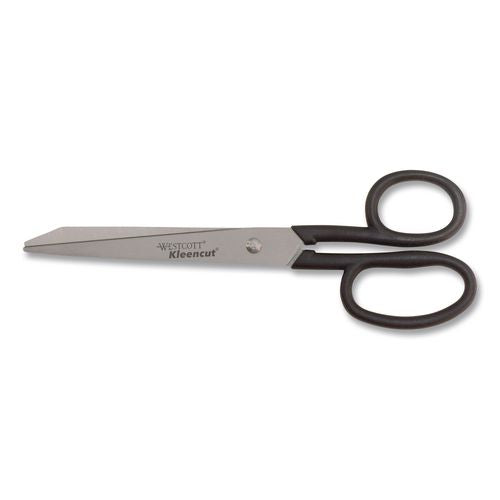Westcott Kleencut Stainless Steel Shears, 8" Long, 3.75" Cut Length, Straight Black Handle