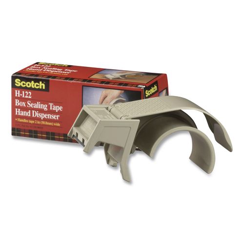 Scotch Compact and Quick Loading Dispenser for Box Sealing Tape, 3" Core, For Rolls Up to 2" x 50 m, Gray