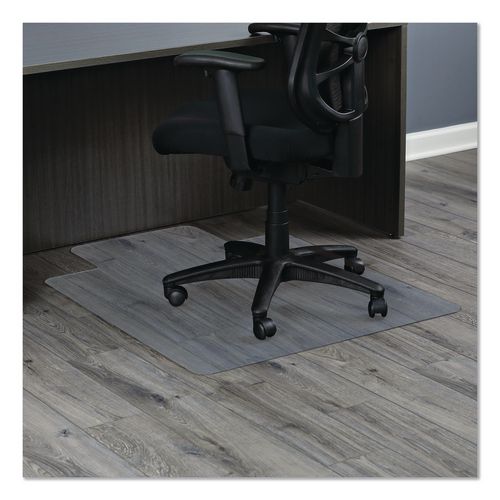 Alera Non-Studded Chair Mat for Hard Floors, Rectangular with Lip, Straight Edges, 36" x 48", Clear